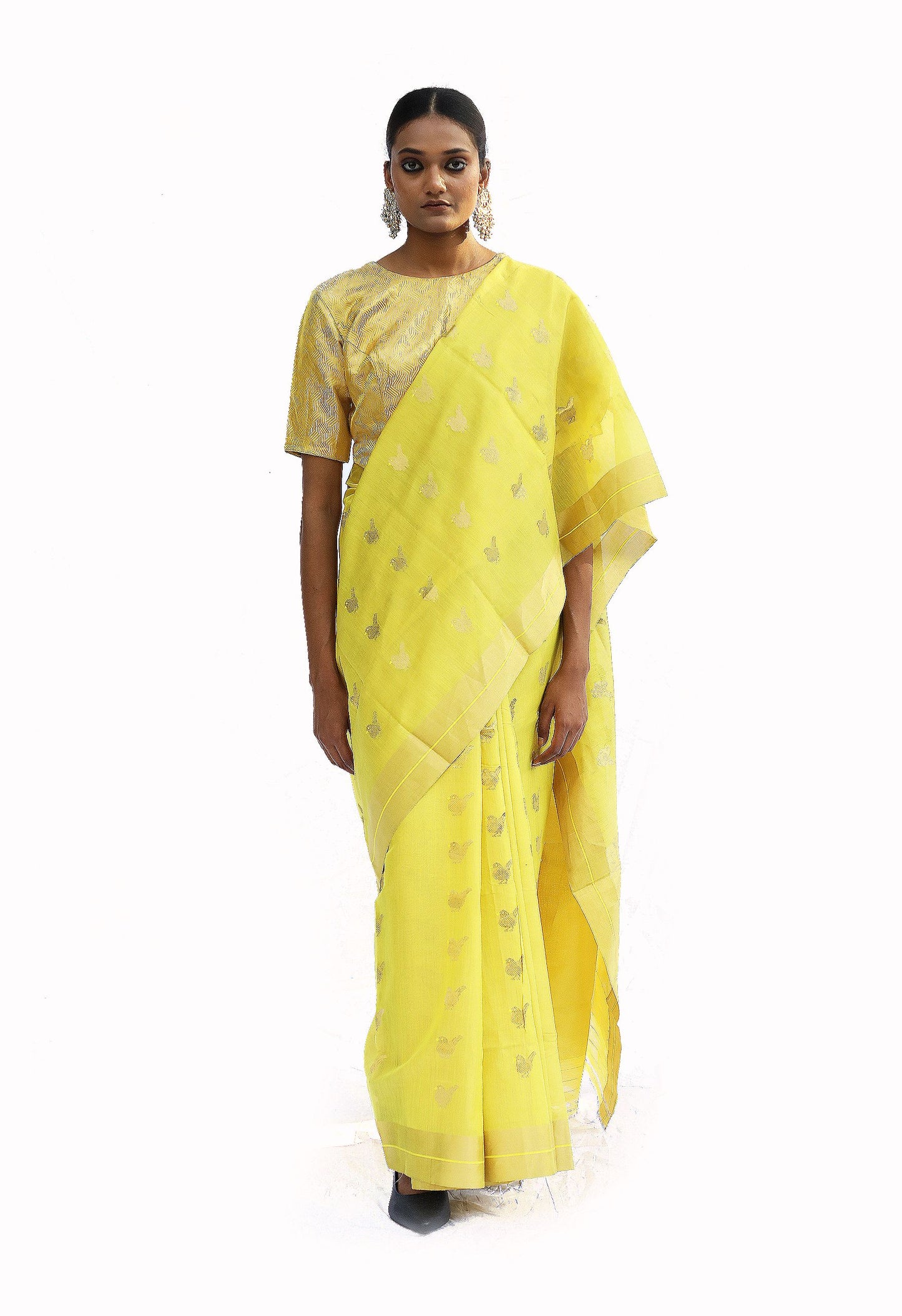 BOA -  Yellow Chanderi CottonTissue